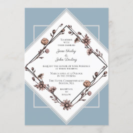 インク描デイジー結婚式招待状 招待状