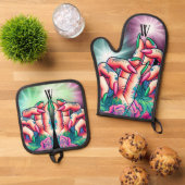 インク救済クの手 鍋つかみ&鍋敷きセット (トップダウン)