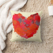 インク染みのハート クッション (ブランケット)