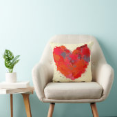 インク染みのハート クッション (椅子)