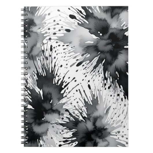 インク洗浄（ばちゃばちゃ）跳ねる手帳 ノートブック (正面)