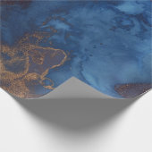 インク液絵を描青青銅銅パープル金ゴールド ラッピングペーパー (角)