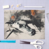 インク滴の切り離し付きの魔法のユニコーン 薄葉紙 (クラフト)