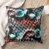 インク滴付きデジタル有孔ボードデザイン クッション (ブランケット)