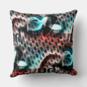 インク滴付きデジタル有孔ボードデザイン クッション (裏面)