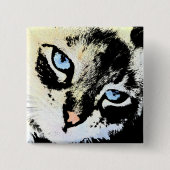 インク猫ボタン 缶バッジ (正面)