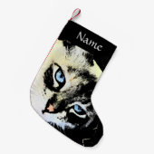 インク猫 スモールクリスマスストッキング (正面 (吊り時))