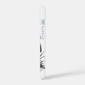 インク画のキノコの群生トートバッグ iPhone 15ケース (左側面)