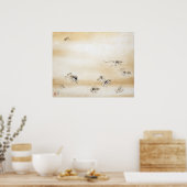 インク素晴らしの「ア日本の・デイ絵画」 ポスター (キッチン)