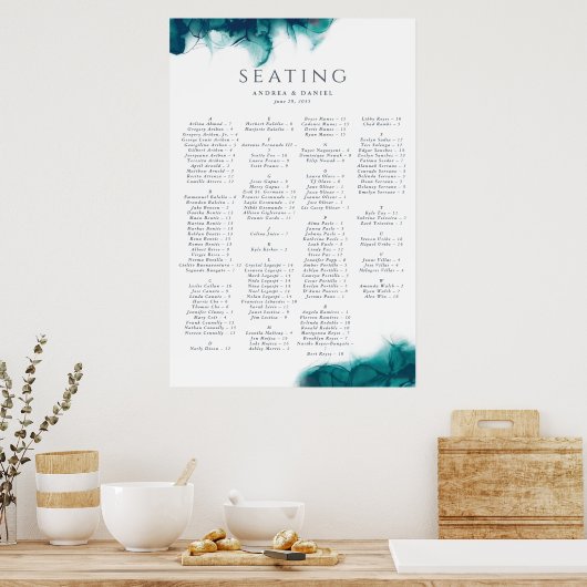 インク結婚の座席表 ポスター (キッチン)