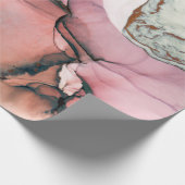 インク絵を描、抽象芸術。のクローズアップ絵画。列 ラッピングペーパー (角)