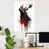 インク絵画・オブ・エルク ポスター (ホームオフィス)