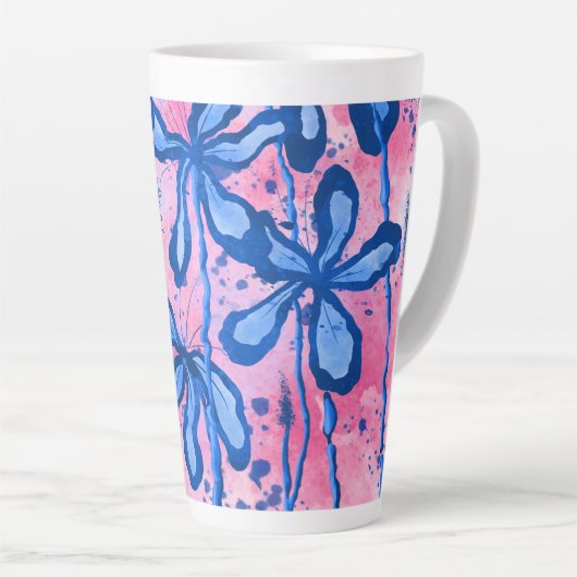 インク花 カフェラテマグ (右アングル)