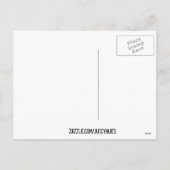 インク赤手引きバレンタインハート シーズンポストカード (裏面)