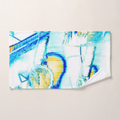 インク走が複数の方向にある場合黄色、シアン… バスタオルセット (ハンドタオル)