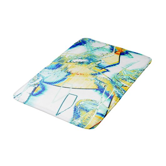 インク走が複数の方向にある場合黄色、シアン… バスマット (アングル)