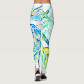 インク走が複数の方向にある場合黄色、シアン… レギンス (裏面)