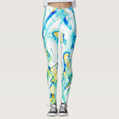 インク走が複数の方向にある場合黄色、シアン… レギンス (正面)