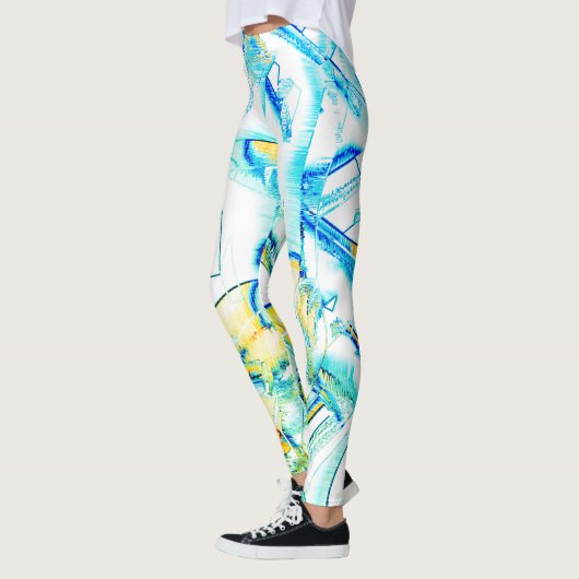 インク走が複数の方向にある場合黄色、シアン… レギンス (左)