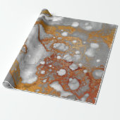 インク銅金ゴールド液グレー絵を描バルガンディーホワイト ラッピングペーパー (アンロールド)