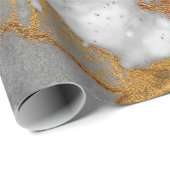 インク銅金ゴールド液グレー絵を描バルガンディーホワイト ラッピングペーパー (ロールコーナー)