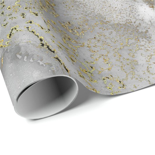 インク銅金ゴールド液絵を描灰色白黒 ラッピングペーパー (ロールコーナー)
