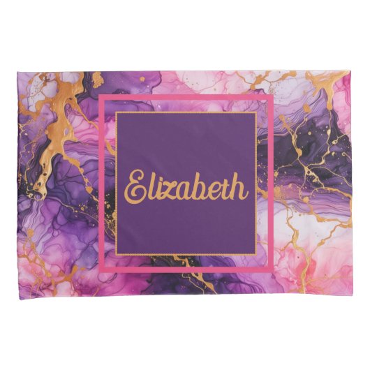 インク鮮やか融合 枕カバー (正面右)