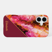 インク鮮やか融合 iPhone 16ケース (裏面横)