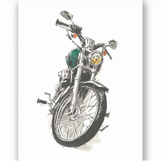 インク1のオートバイ シール (正面)