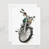 インク1のオートバイ ポストカード (正面/裏面)