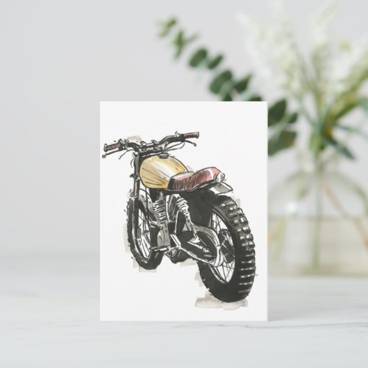 インク3のオートバイ ポストカード (スタンド正面)