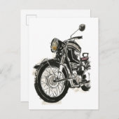 インク4のオートバイ ポストカード (正面/裏面)
