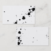 インク（ばちゃばちゃ）跳ねるカスタム名刺テンプレート 名刺 (正面/裏面)