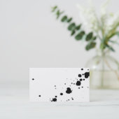 インク（ばちゃばちゃ）跳ねるカスタム名刺テンプレート 名刺 (スタンド正面)