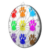 インク（ばちゃばちゃ）跳ねるドッグポーパターン ダーツボード (正面右)