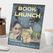 インク(ばちゃばちゃ)跳ねるプロフェッショナルブックの起動ブルー 台座サイン (インサイチュ)