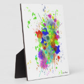 インク（ばちゃばちゃ）跳ねる卓上プレートとイーゼル フォトプラーク (側面)