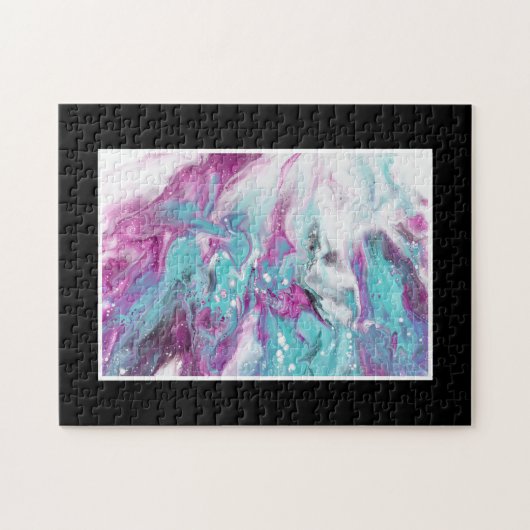 インク(ばちゃばちゃ)跳ねる懸命難カラフル難 ジグソーパズル (横)