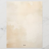 インク＆ウォッシュ紙のピンクの花コーナー付き レターヘッド (裏面)