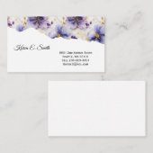 インク フローラル ビジネス カード (正面/裏面)