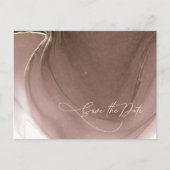 インク フロー ウェディング セーブ ザ デート タウペ ID762 案内ポストカード (正面)