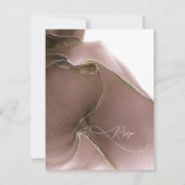 インク フロー ウェディング タウペ ID762 出欠カード (正面)