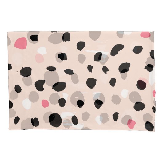 インク ブラシ ストローク: 芸術的なテクスチャ 枕カバー (正面)