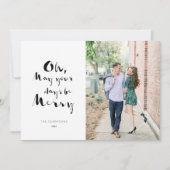 インク ペン ホリデー フォト カード (正面)