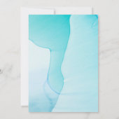 インク マーブル モダン タイポグラフィー 40歳の誕生日パーティー 招待状 (裏面)