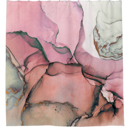 インク、絵を描抽象芸術。を閉じ絵画ます。列 シャワーカーテン (正面)