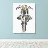 インクIIのオートバイ キャンバスプリント (インサイチュ (ウッドフロア))