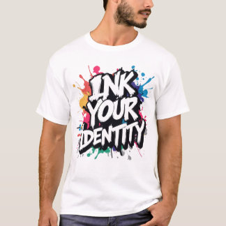 インクYOUR IDENTITYグラフィティネオンタイポグラフィ Tシャツ