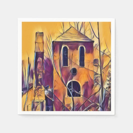 イングビクトリアンランド建物 スタンダードカクテルナプキン (正面)