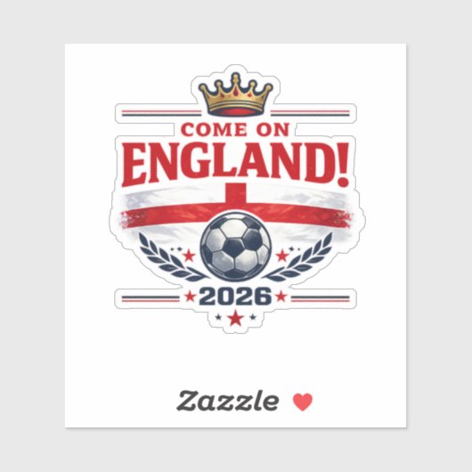 イングランドがんばれ! 2026 サッカー ファン シール (シート)